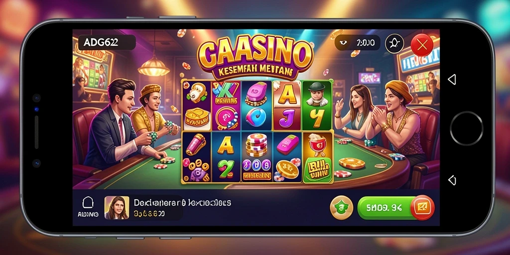 Menampilkan gameplay Kasino yang mendebarkan dan penuh warna dari ADG62.