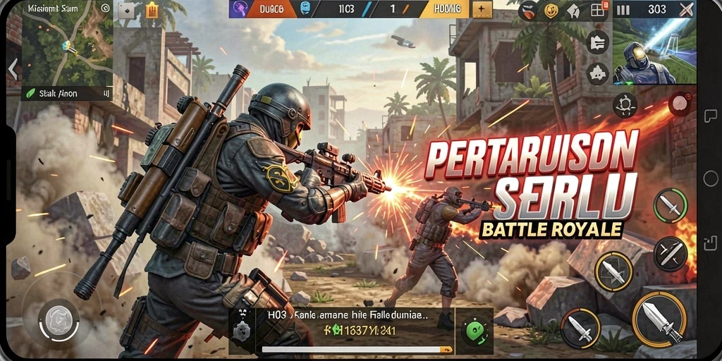Gameplay seru H03 dalam pertempuran Battle Royale yang mendebarkan.