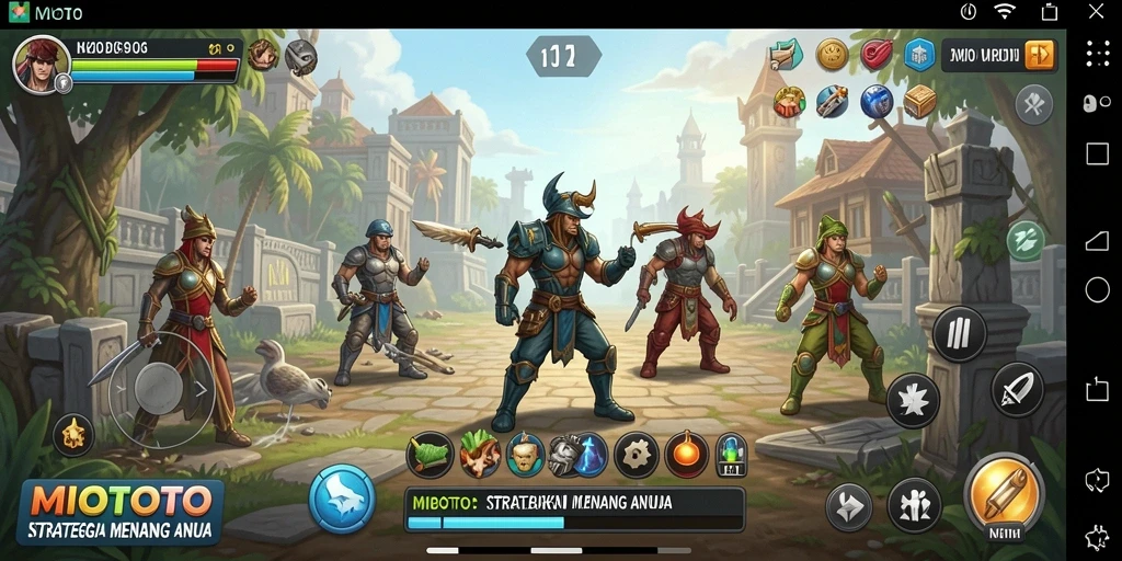 Tampilan gameplay strategi yang mendebarkan di MIOTOTO.