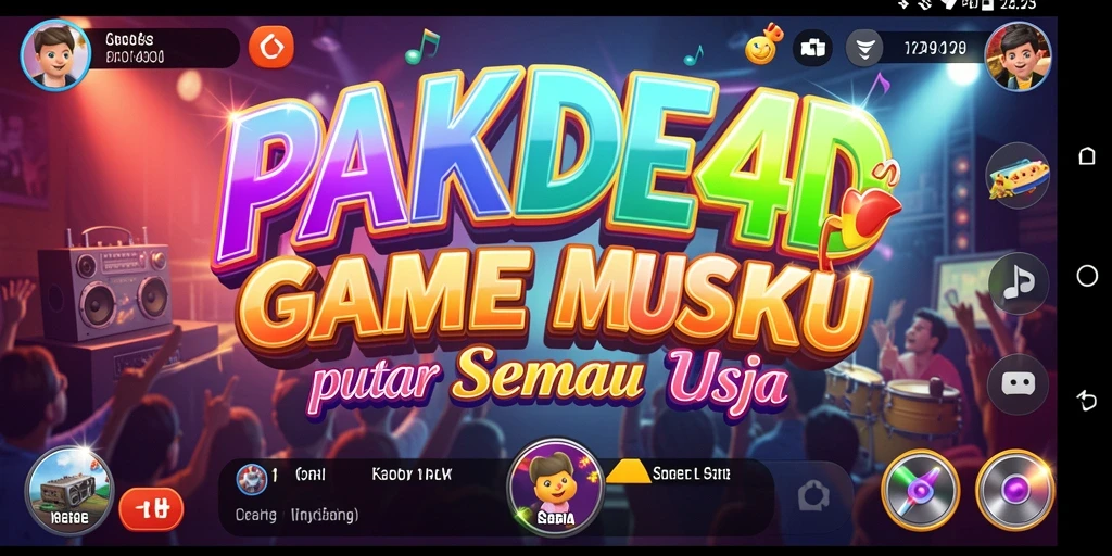 Gameplay seru dalam PAKDE4D dengan musik interaktif.
