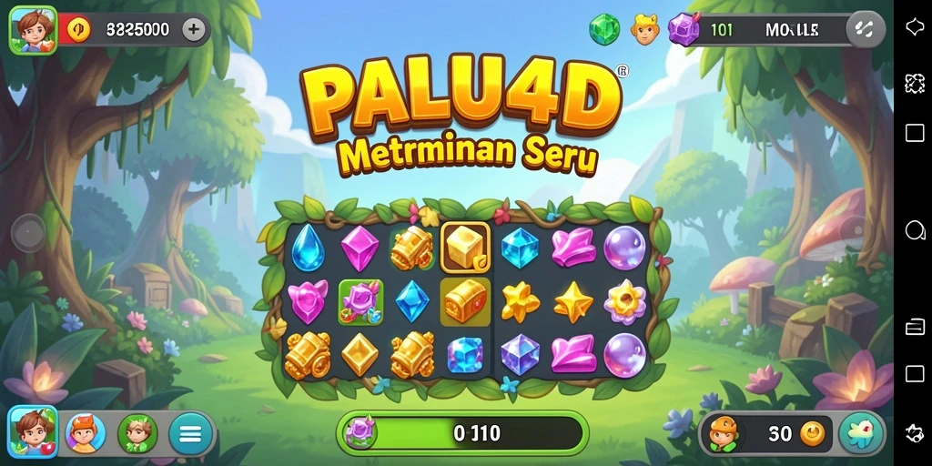 Tangkapan layar gameplay PALU4D menunjukkan keseruan mencocokkan item.