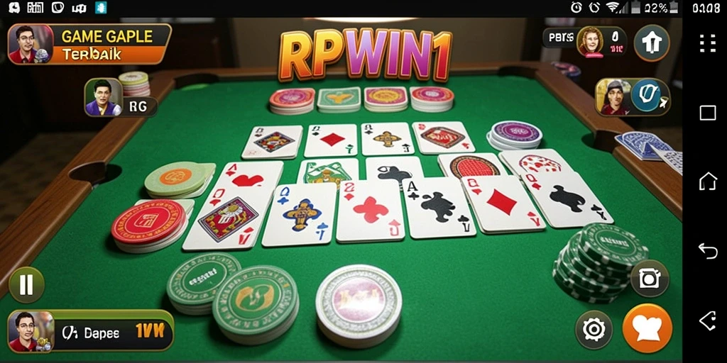 Tampilan gameplay Gaple yang menarik dan seru di RPWIN1.
