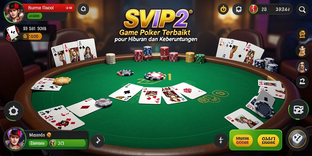 Tampilan gameplay SVIP2 yang menegangkan saat bermain Poker.
