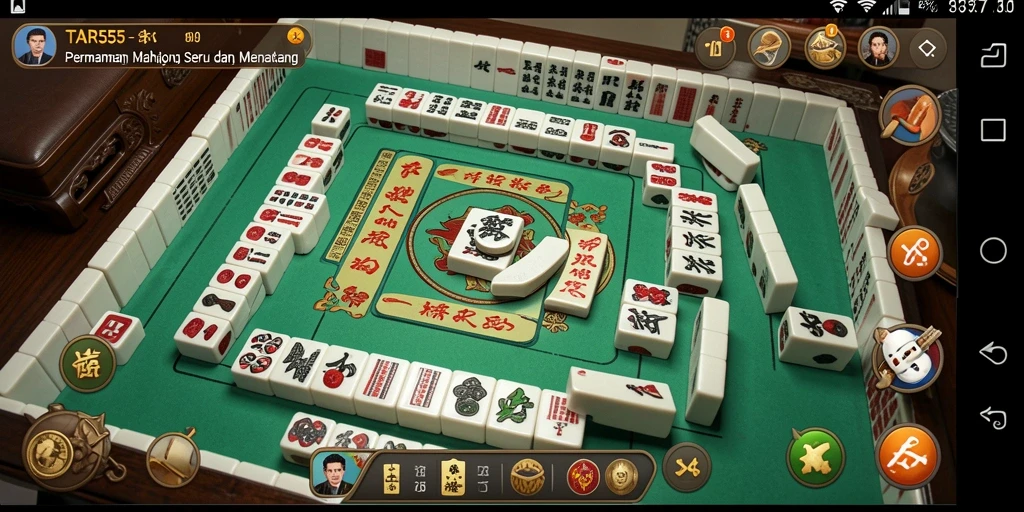 Tampilan screenshot gameplay seru dari game Mahjong TAR555.