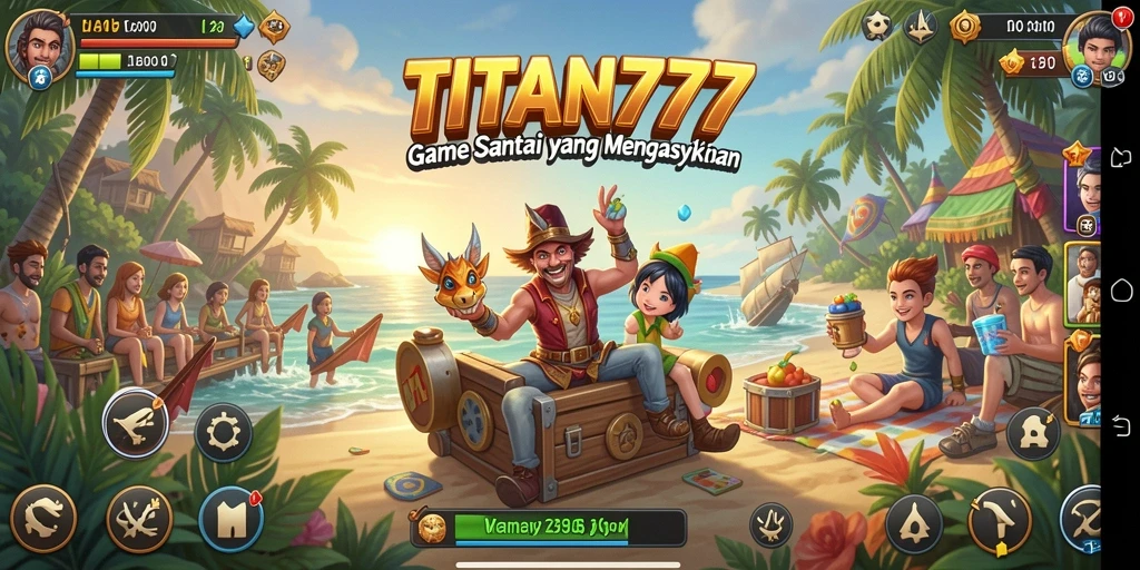Tampilan gameplay TITAN777 yang menonjolkan keseruan dan tantangan
