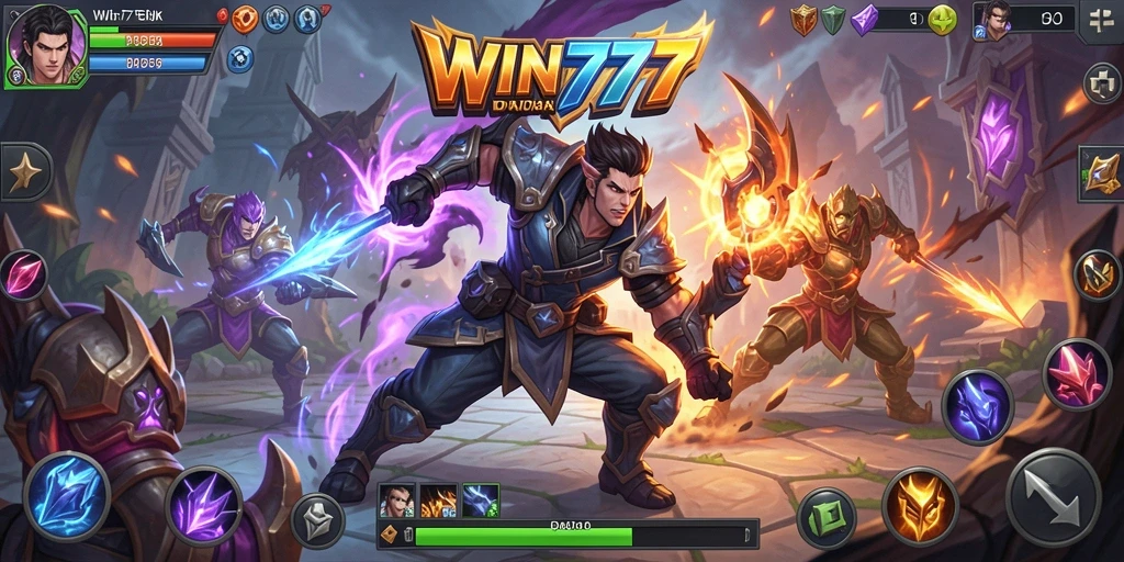 Tangkapan layar gameplay menampilkan aksi seru karakter dalam pertempuran.